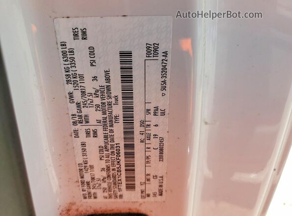 1FTEX1CB5JKF06031 2018 FORD F150 White Engine compartment view