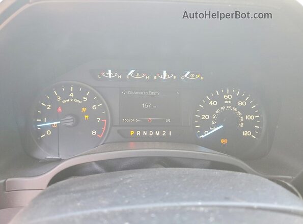 1FTEX1CB5JKF06031 2018 FORD F150 White Instrument cluster view