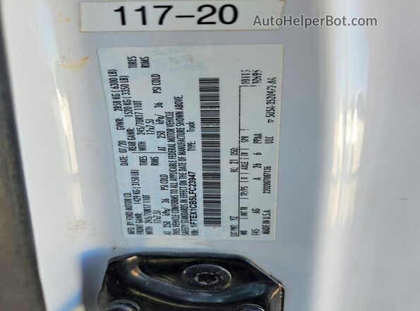 1FTEX1CB5LFC23947 2020 FORD F150 White Вид підкапотного простору