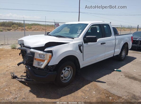 1FTEX1CB8NKE98447 2022 FORD F150 White Առջևի ձախ երեք քառորդ տեսարան