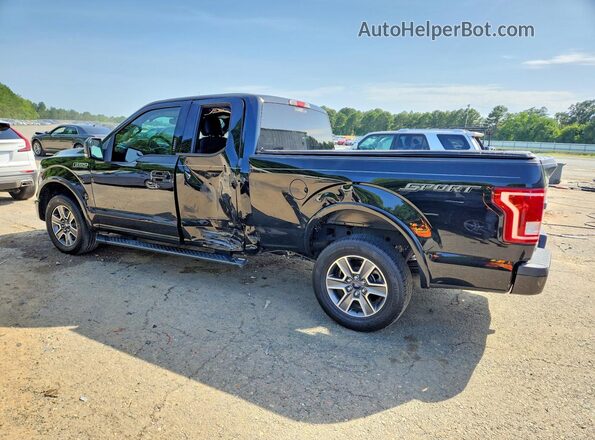 1FTEX1CF1HKE55527 2017 FORD F150 Black უკანა მარცხენა