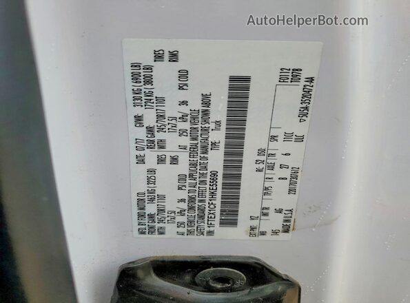 1FTEX1CF1HKE55690 2017 FORD F150 White Widok komory silnika