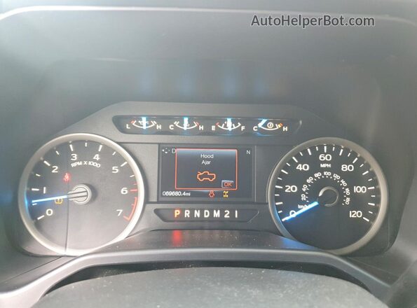 1FTEX1CF5GFC97281 2016 FORD F150 Red Instrument cluster view