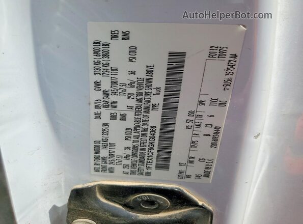 1FTEX1CF6GKG04366 2016 FORD F150 White Вид підкапотного простору