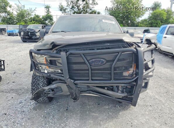 1FTEX1CG4JFB02416 2018 FORD F150 Gray Вид щитка приладів
