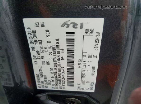 1FTEX1CG4JFB02416 2018 FORD F150 Gray 