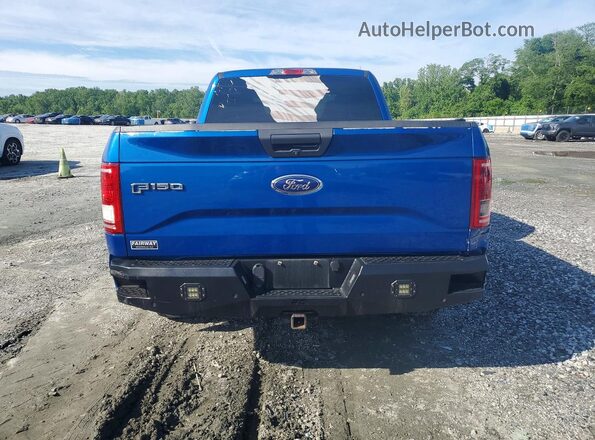 1FTEX1CP0HKE44012 2017 FORD F150 Синий Вид сзади