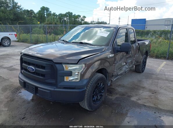 1FTEX1CP1GFD01576 2016 FORD F150 Коричневый Передняя левая четверть