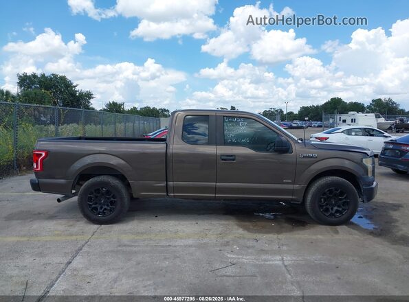 1FTEX1CP1GFD01576 2016 FORD F150 Коричневый Вид задней части салона