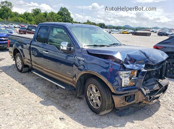 1FTEX1CP3GKE64737 2016 FORD F150 Синий Передняя правая четверть