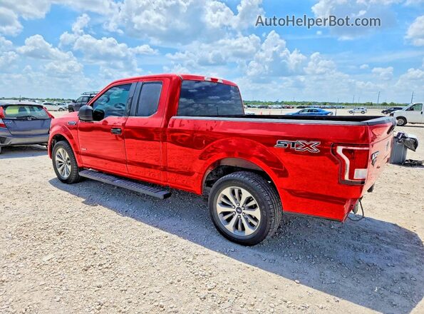 1FTEX1CP3HKD35267 2017 FORD F150 Red Rear left