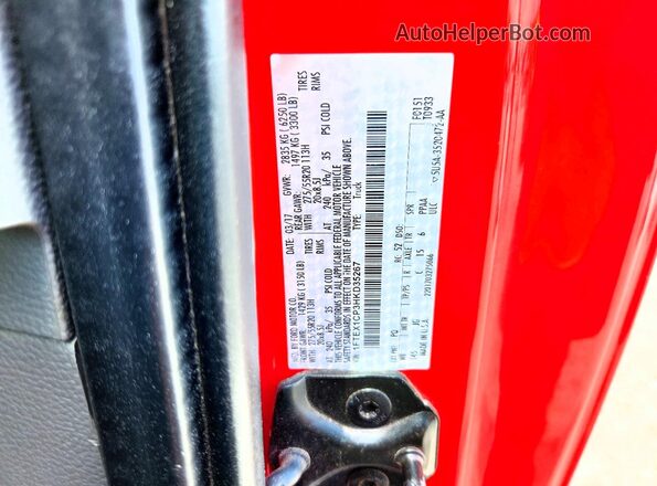 1FTEX1CP3HKD35267 2017 FORD F150 Red Engine compartment view