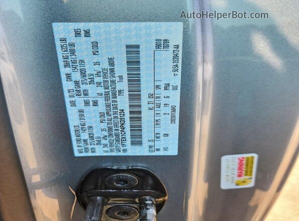 1FTEX1CP4PKD51234 2023 FORD F150 Silver Շարժիչի բաժամունքի տեսք