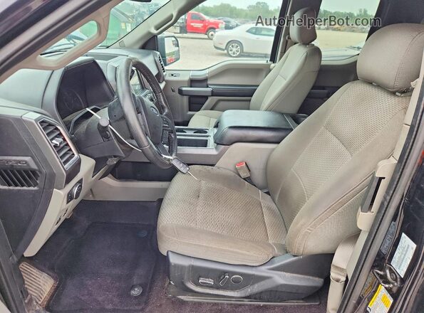 1FTEX1CP5GFC47103 2016 FORD F150 Черный Вид салона спереди