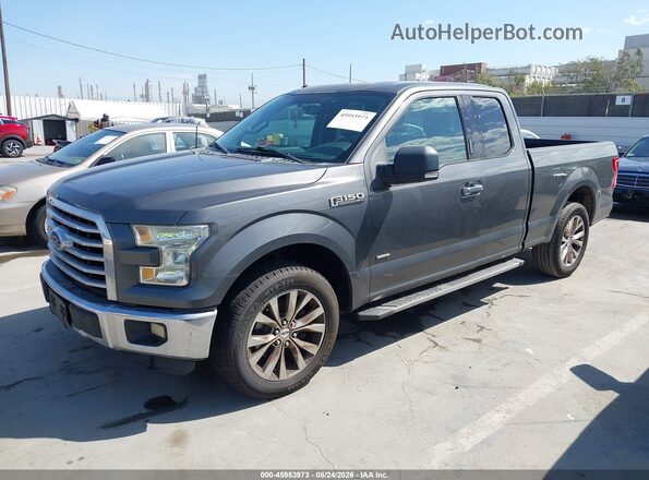 1FTEX1CP5GKE55747 2016 FORD F150 Gray Առջևի ձախ երեք քառորդ տեսարան