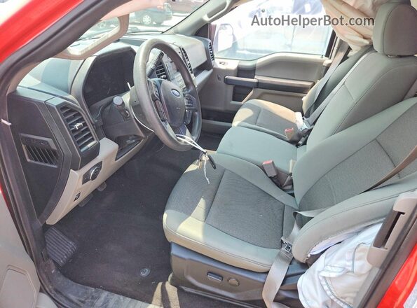 1FTEX1CP5LKF12345 2020 FORD F150 Red Вид салону спереду