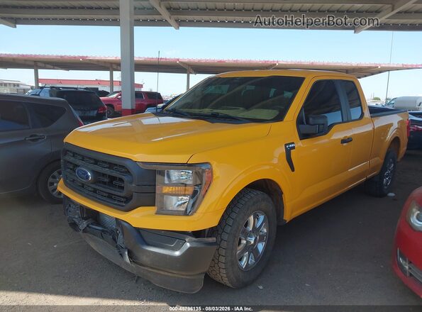 1FTEX1CP6PKE68300 2023 FORD F150 Желтый Передняя левая четверть
