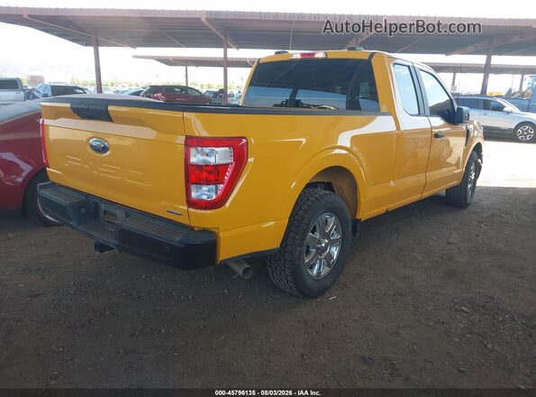 1FTEX1CP6PKE68300 2023 FORD F150 Желтый Задняя правая четверть