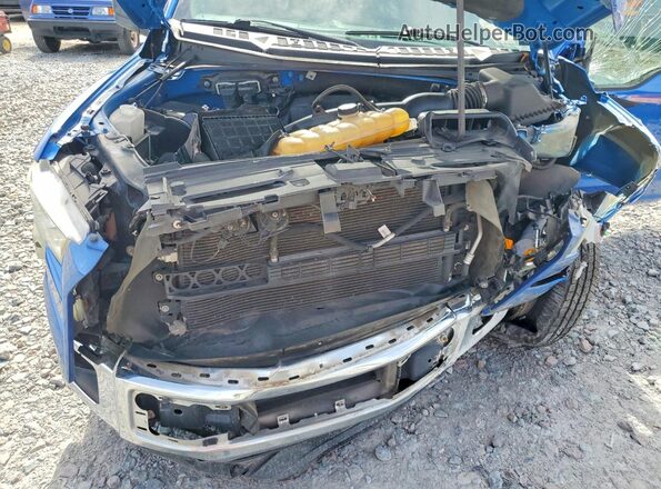 1FTEX1CP7GFA97365 2016 FORD F150 Blue Вид задньої частини салону