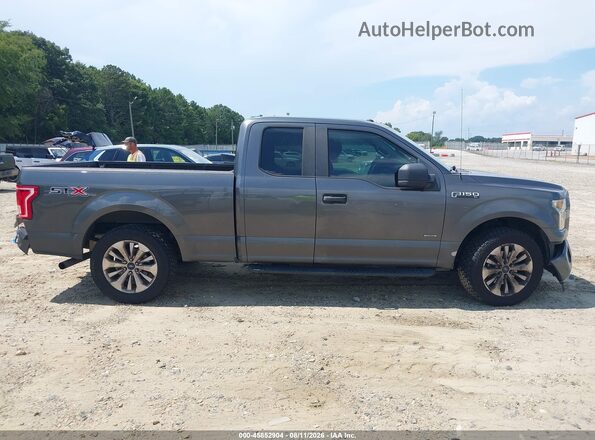 1FTEX1CP9HFA56415 2017 FORD F150 Gray უკანა სალონის ხედი
