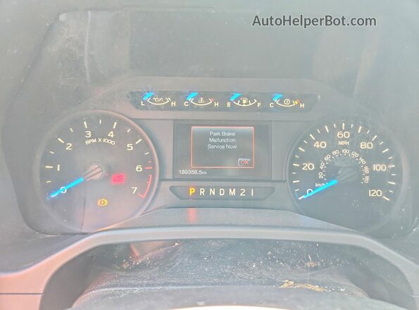1FTEX1CP9HKC16574 2017 FORD F150 Gray Սարքավորումների վահանակի տեսք