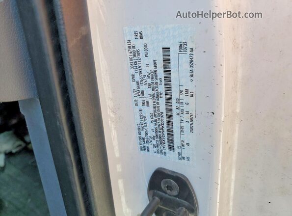 1FTEX1CP9PKD01378 2023 FORD F150 White VIN კოდის სტიკერის ხედი