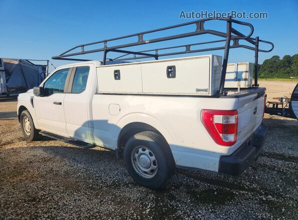 1FTEX1CPXMKE12257 2021 FORD F150 White Trasero izquierdo