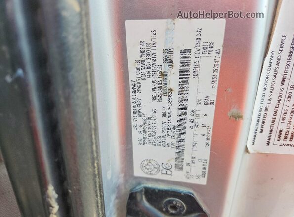 1FTEX1E88GFB85833 2016 FORD F150 Silver Вид підкапотного простору