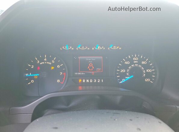 1FTEX1E8XGFC72598 2016 FORD F150 Blue Instrument cluster view
