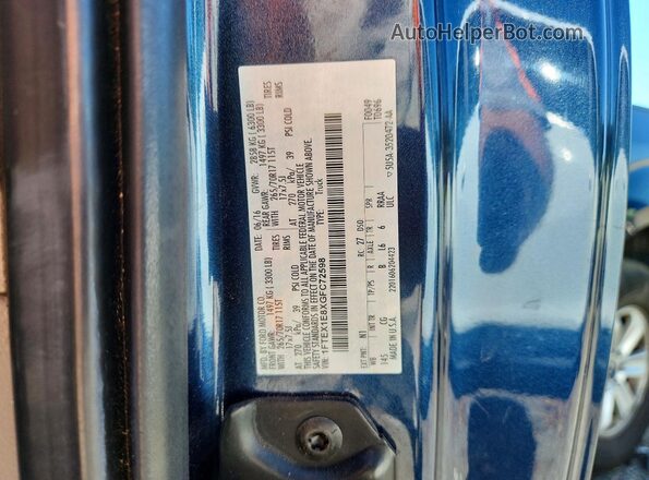1FTEX1E8XGFC72598 2016 FORD F150 Blue Engine compartment view
