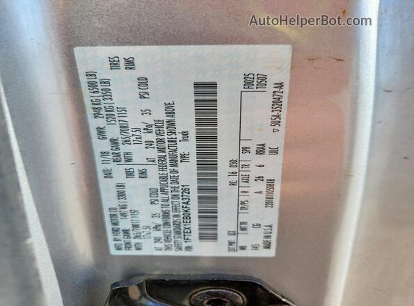 1FTEX1EB0KFA37261 2019 FORD F150 Серебряный 