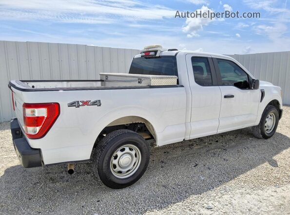 1FTEX1EB2MKE45142 2021 FORD F150 White Հետևի աջ