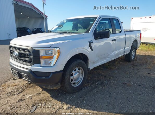 1FTEX1EB3MKD70290 2021 FORD F150 White Передня ліва чверть