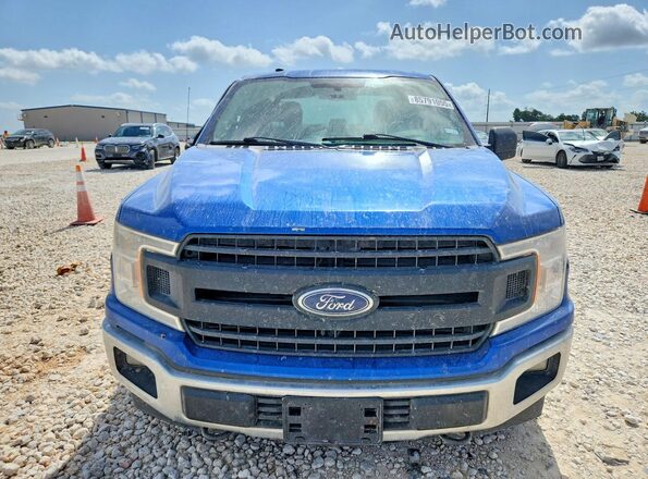 1FTEX1EB4JKC73627 2018 FORD F150 Blue Widok z przodu