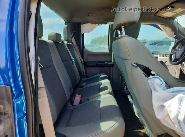 1FTEX1EB4JKC73627 2018 FORD F150 Blue Widok tylnych siedzeń