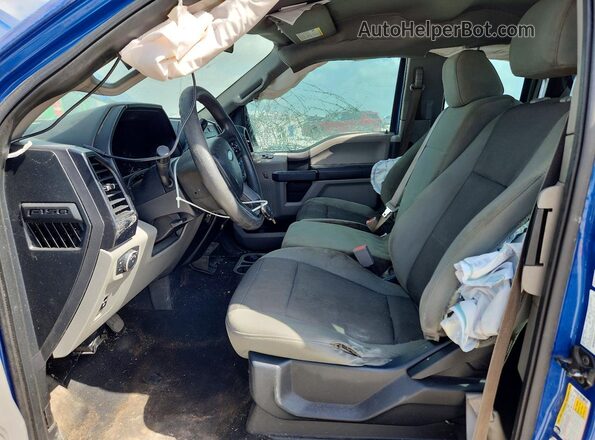 1FTEX1EB4JKC73627 2018 FORD F150 Blue Widok wnętrza z przodu