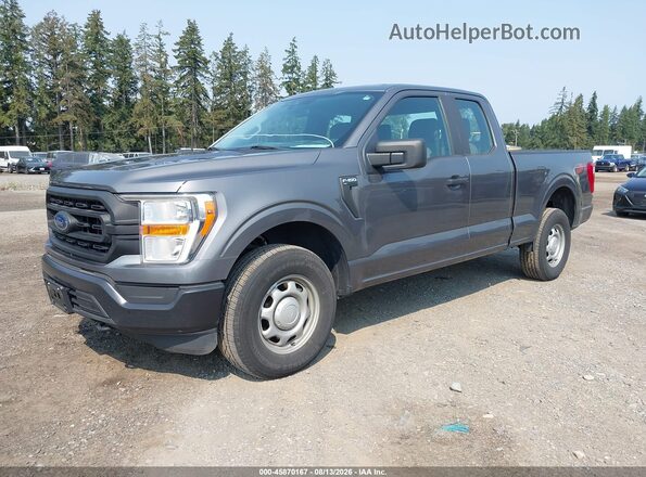 1FTEX1EB5MKE71315 2021 FORD F150 Черный Передняя левая четверть