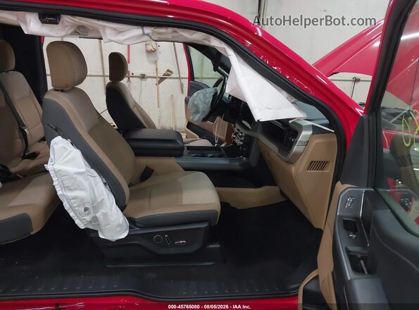 1FTEX1EB7MKD05443 2021 FORD F150 Red Front interior view