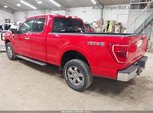 1FTEX1EB7MKD05443 2021 FORD F150 Red Rear left