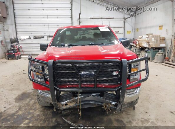 1FTEX1EB7MKD05443 2021 FORD F150 Red Instrument cluster view