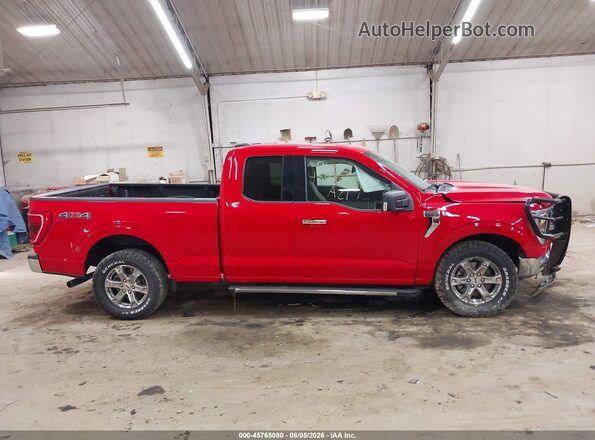 1FTEX1EB7MKD05443 2021 FORD F150 Red Rear interior view