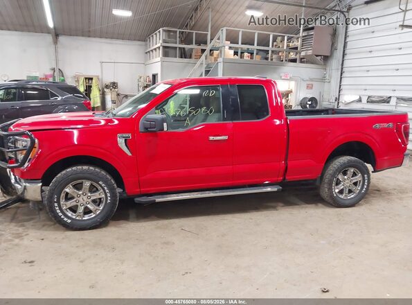 1FTEX1EB7MKD05443 2021 FORD F150 Red 360 interior view