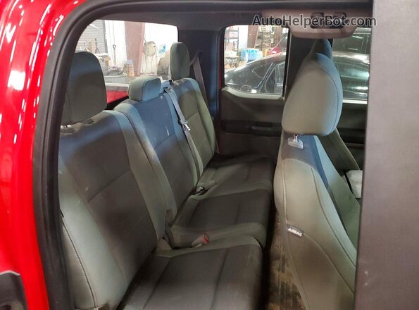 1FTEX1EB8JFB43438 2018 FORD F150 Red Вид задніх сидінь