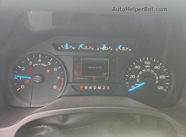 1FTEX1EB8KKD54177 2019 FORD F150 White Вид щитка приладів