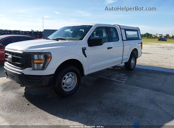 1FTEX1EB8PKD33935 2023 FORD F150 White წინა მარცხენა ხედი სამი მეოთხედიდან