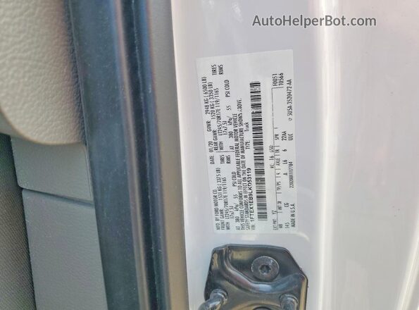 1FTEX1EB9LKD53119 2020 FORD F150 White Շարժիչի բաժամունքի տեսք