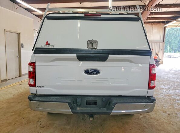 1FTEX1EB9MKD89555 2021 FORD F150 White Вид салону спереду