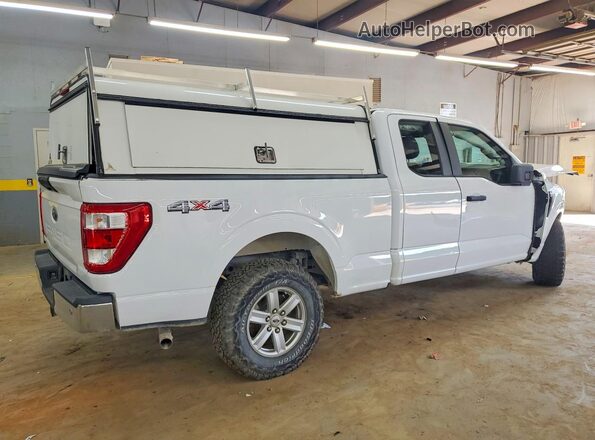 1FTEX1EB9MKD89555 2021 FORD F150 White Передня права чверть