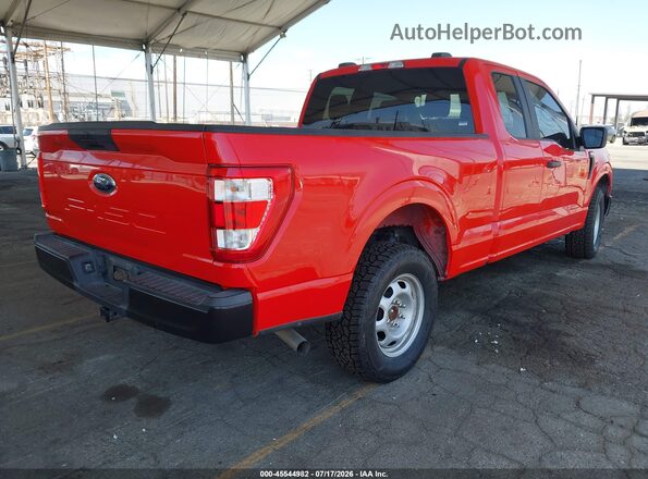 1FTEX1EB9MKE71348 2021 FORD F150 Красный Задняя правая четверть