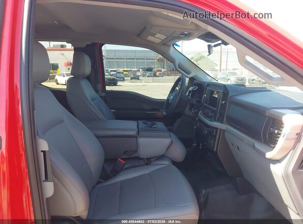1FTEX1EB9MKE71348 2021 FORD F150 Красный Вид салона спереди